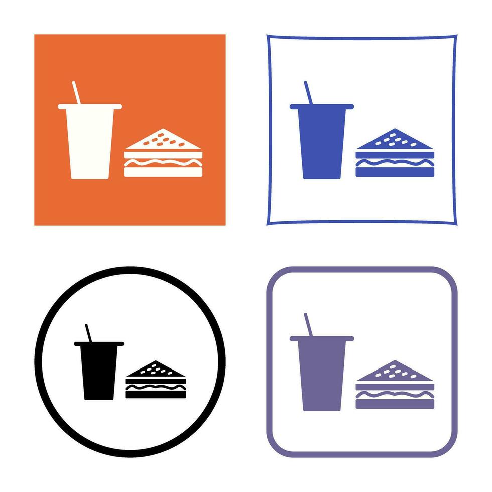 Unique Lunch Vector Icon