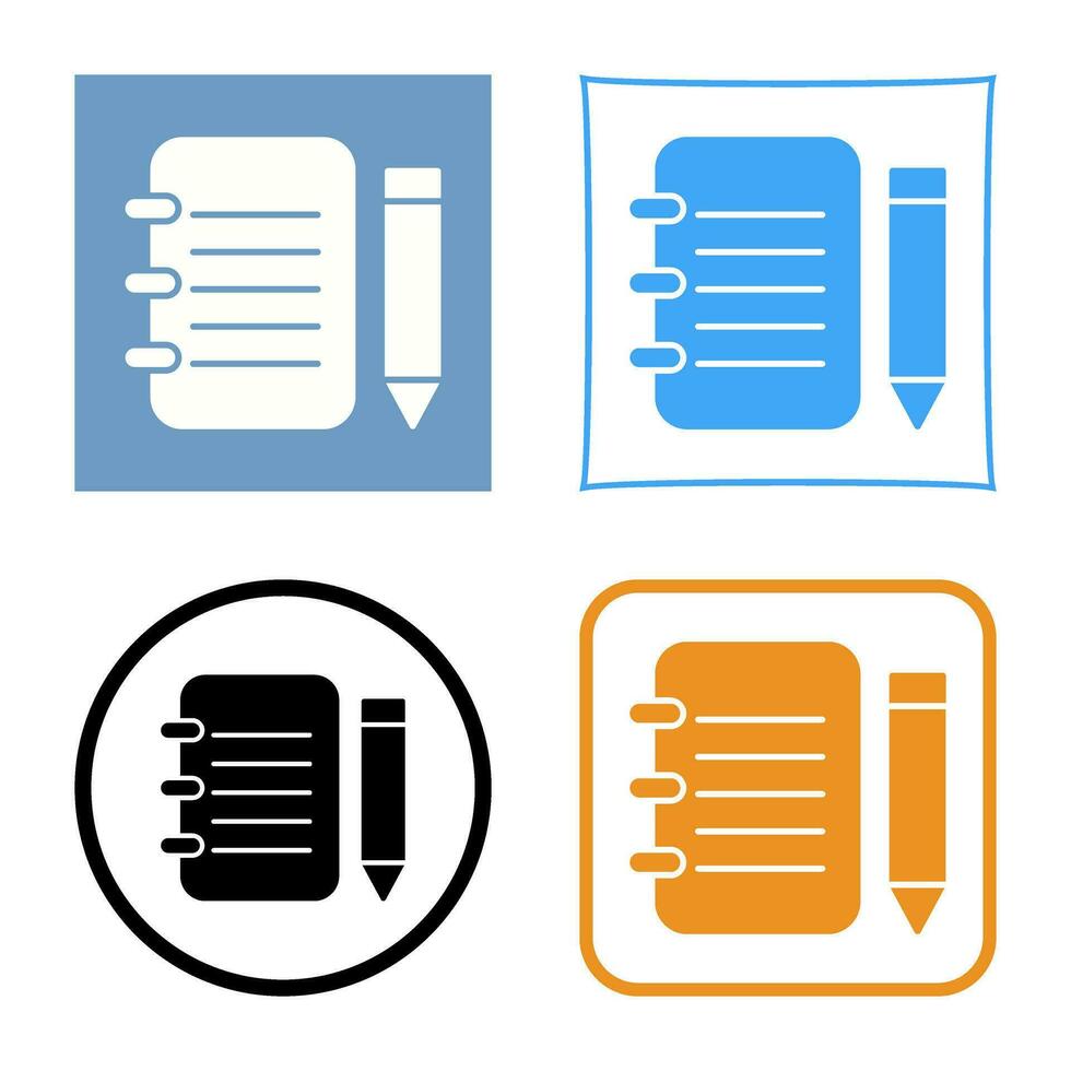 Unique Notepad Vector Icon