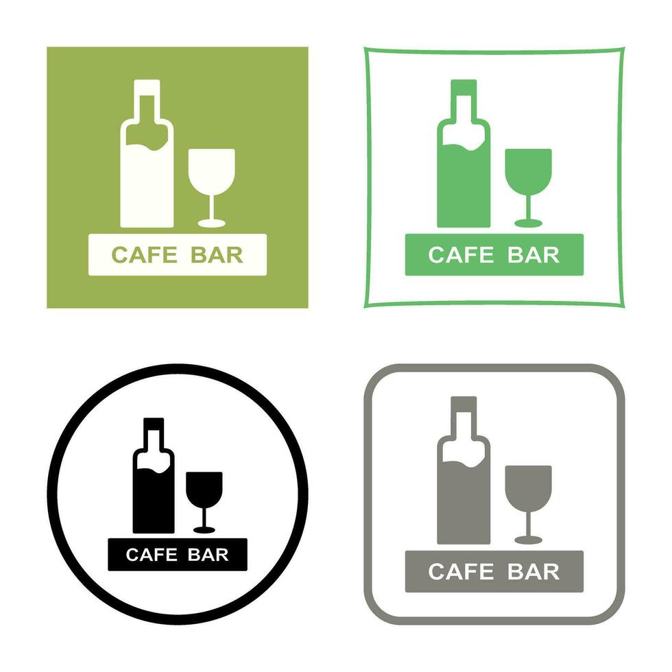 Unique Drinks Cafe Vector Icon