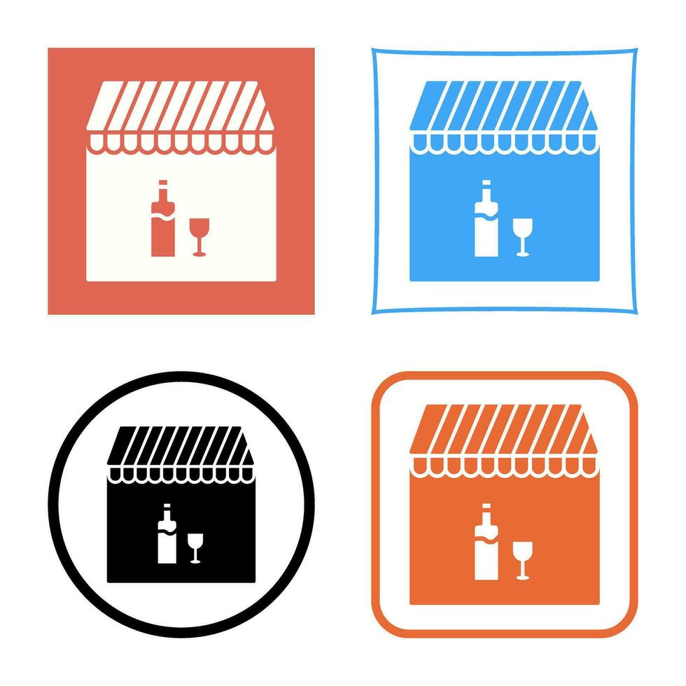 Unique Cafe and Bar Vector Icon