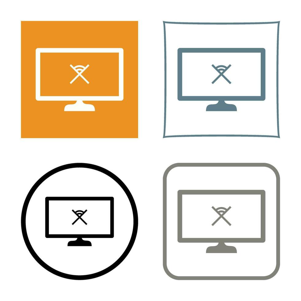 Unique Disconnected Network Vector Icon