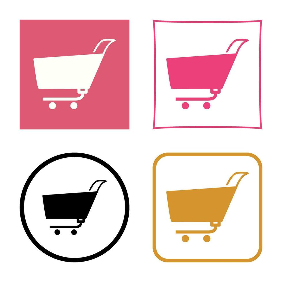 icono de vector de carrito de compras único