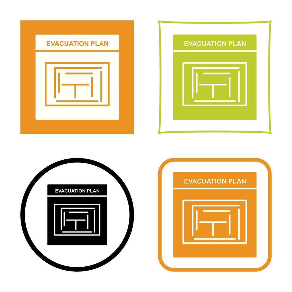 Evacuation Plan Vector Icon