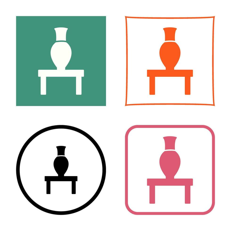 Vase Exhibit Vector Icon