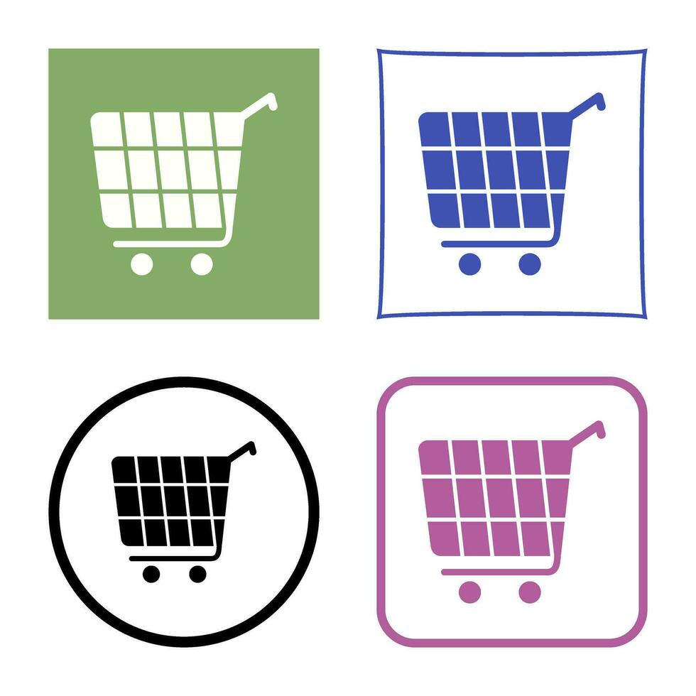 icono de vector de carrito de compras