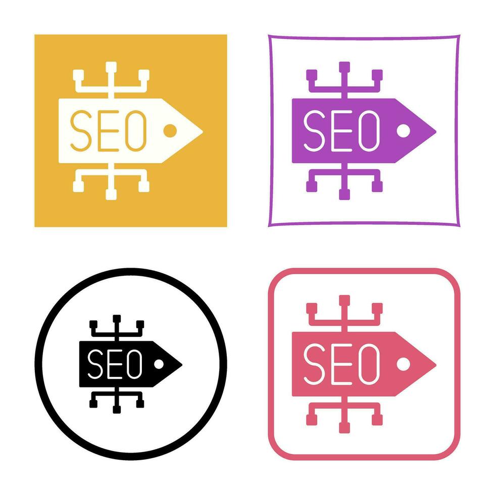 icono de vector de etiqueta seo