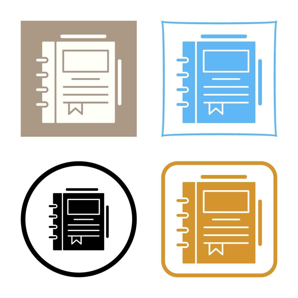 Spring Notebook Vector Icon