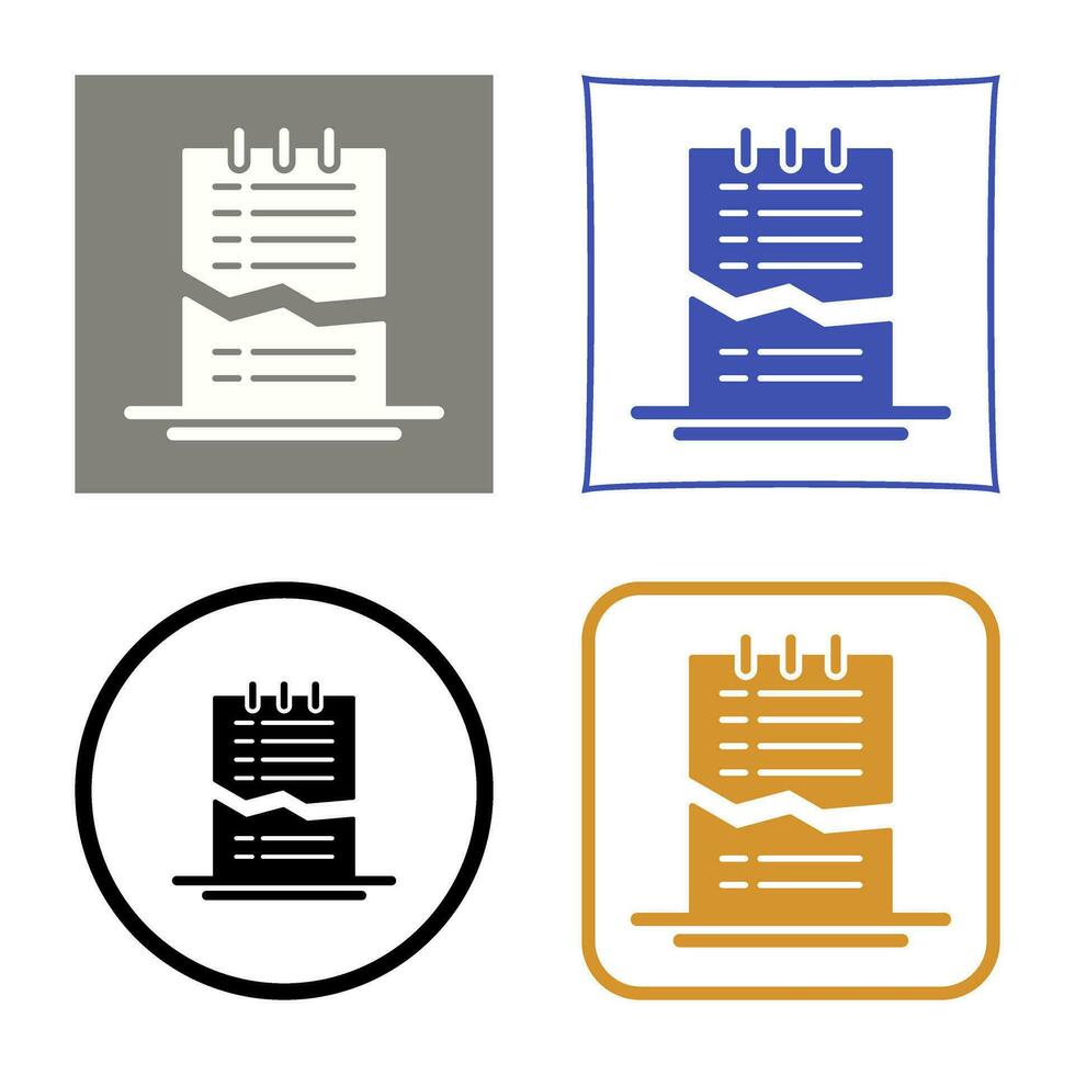 Corrupted List Vector Icon