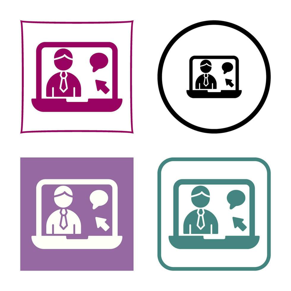 Online Interview Vector Icon