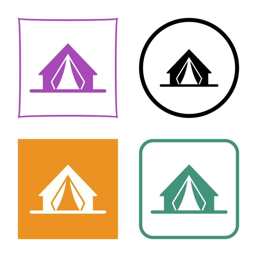 icono de vector de campamento