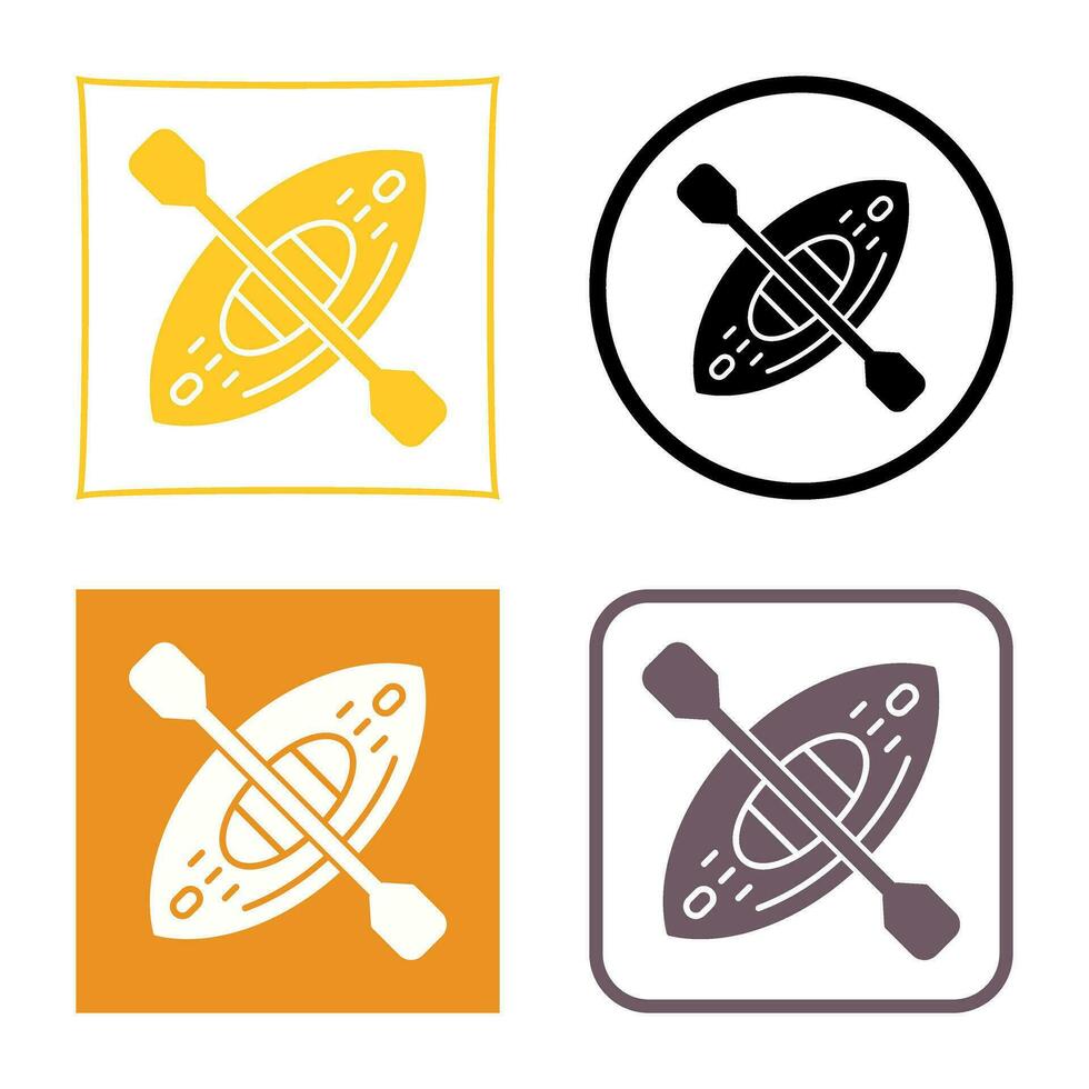 icono de vector de kayak