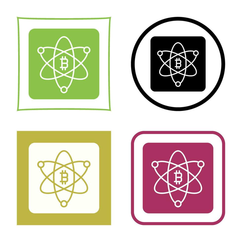 Bitcoin Science Vector Icon