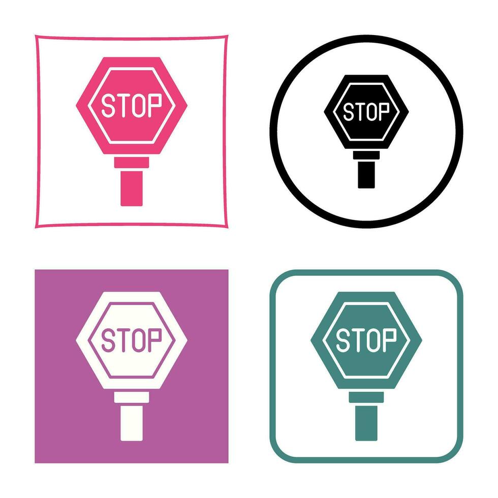 icono de vector de señal de stop