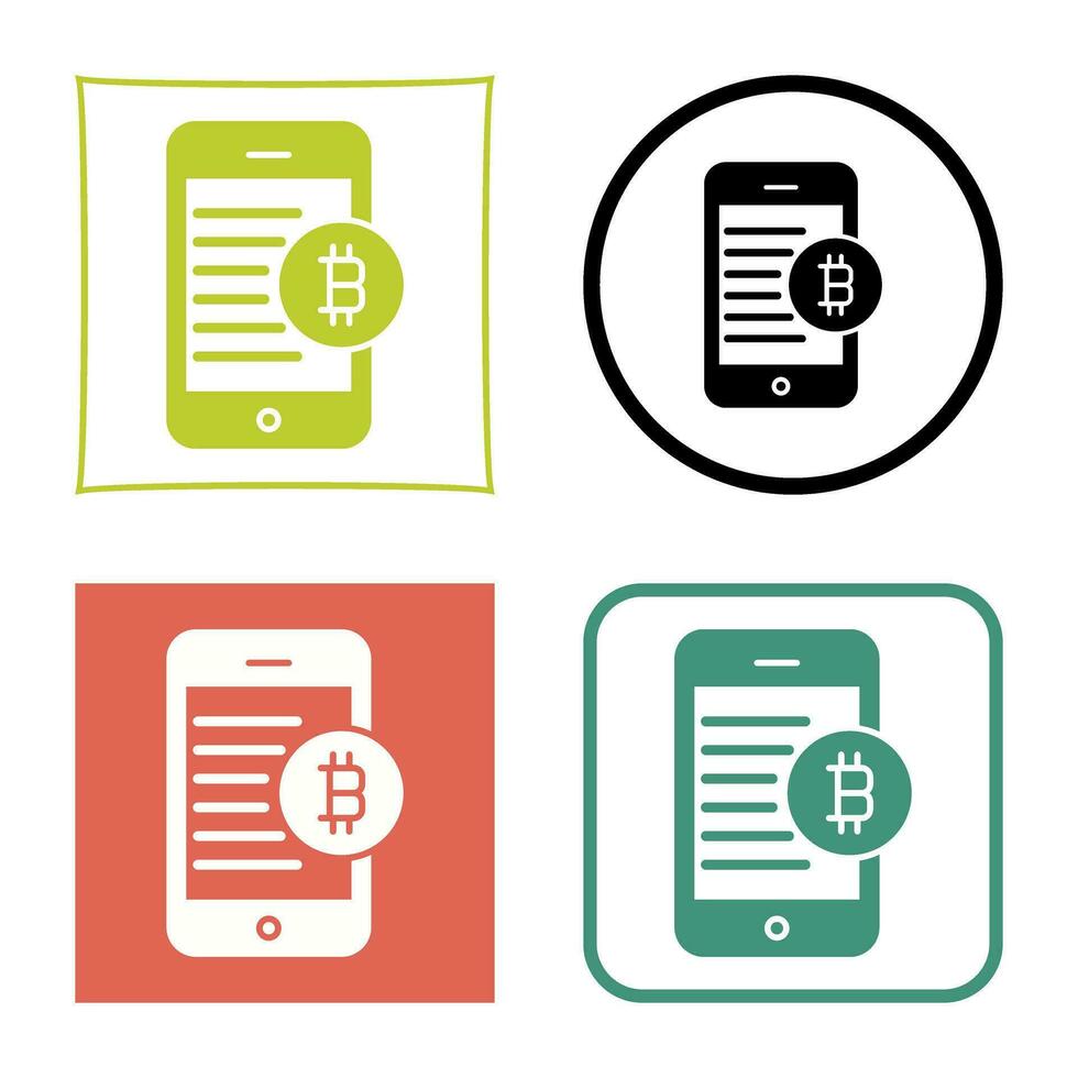 Bitcoin Mobile Vector Icon