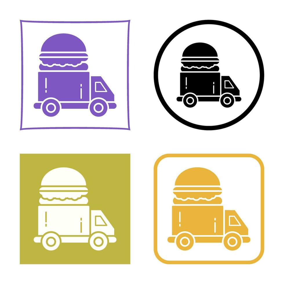 Fast Food Truck Vector Icon