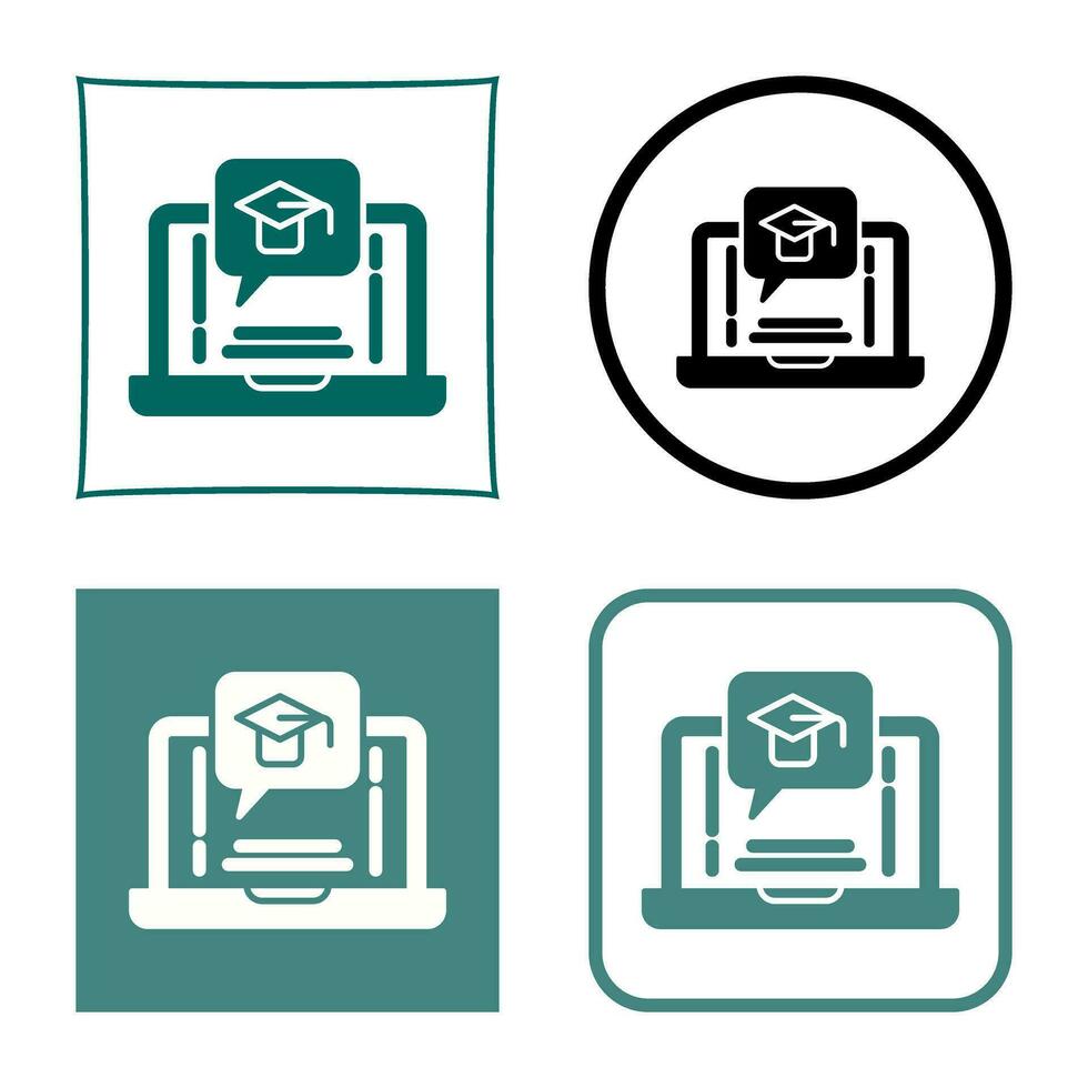 E Learning Vector Icon