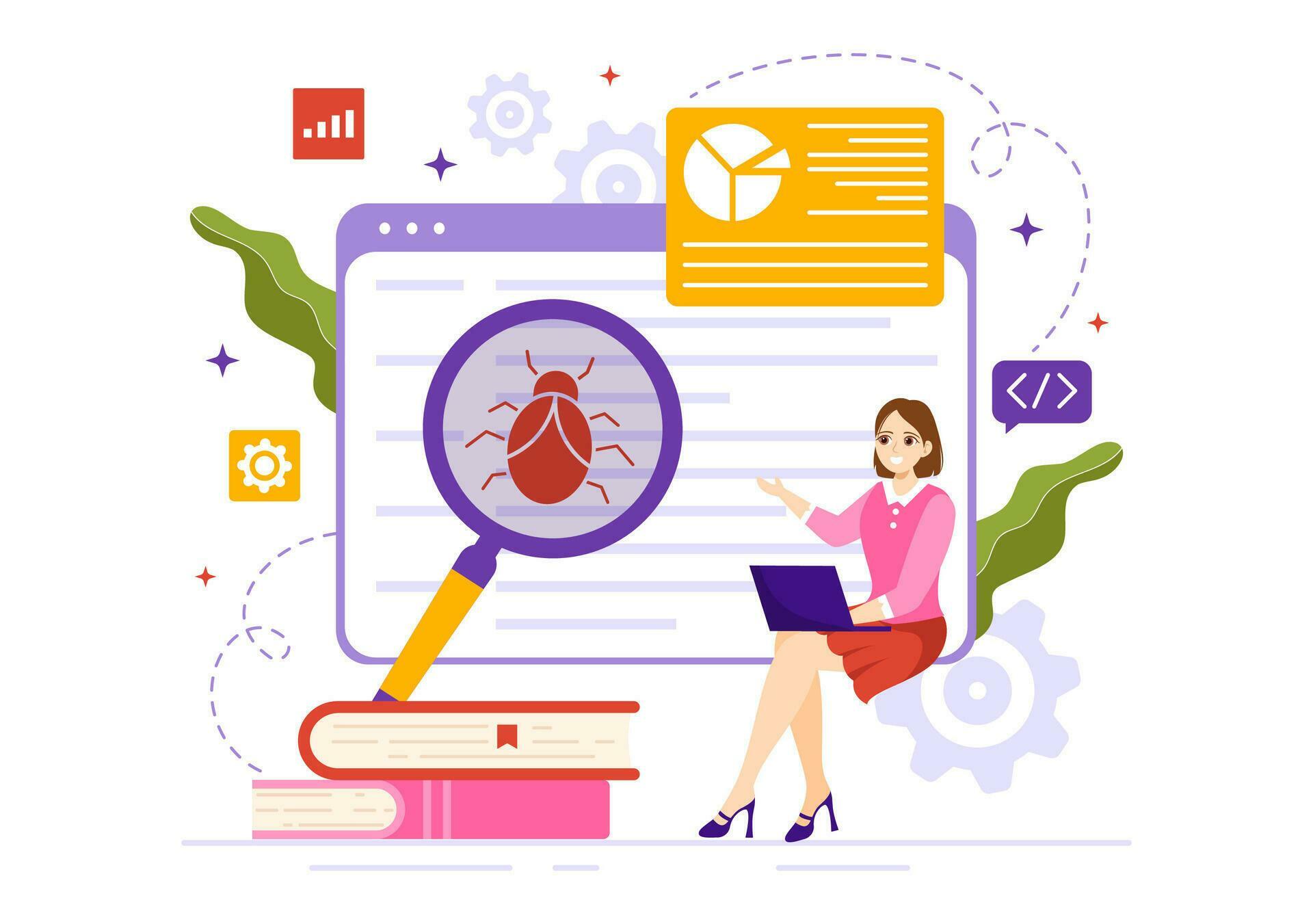 Software Testing Vector Illustration with Application Engineering ...