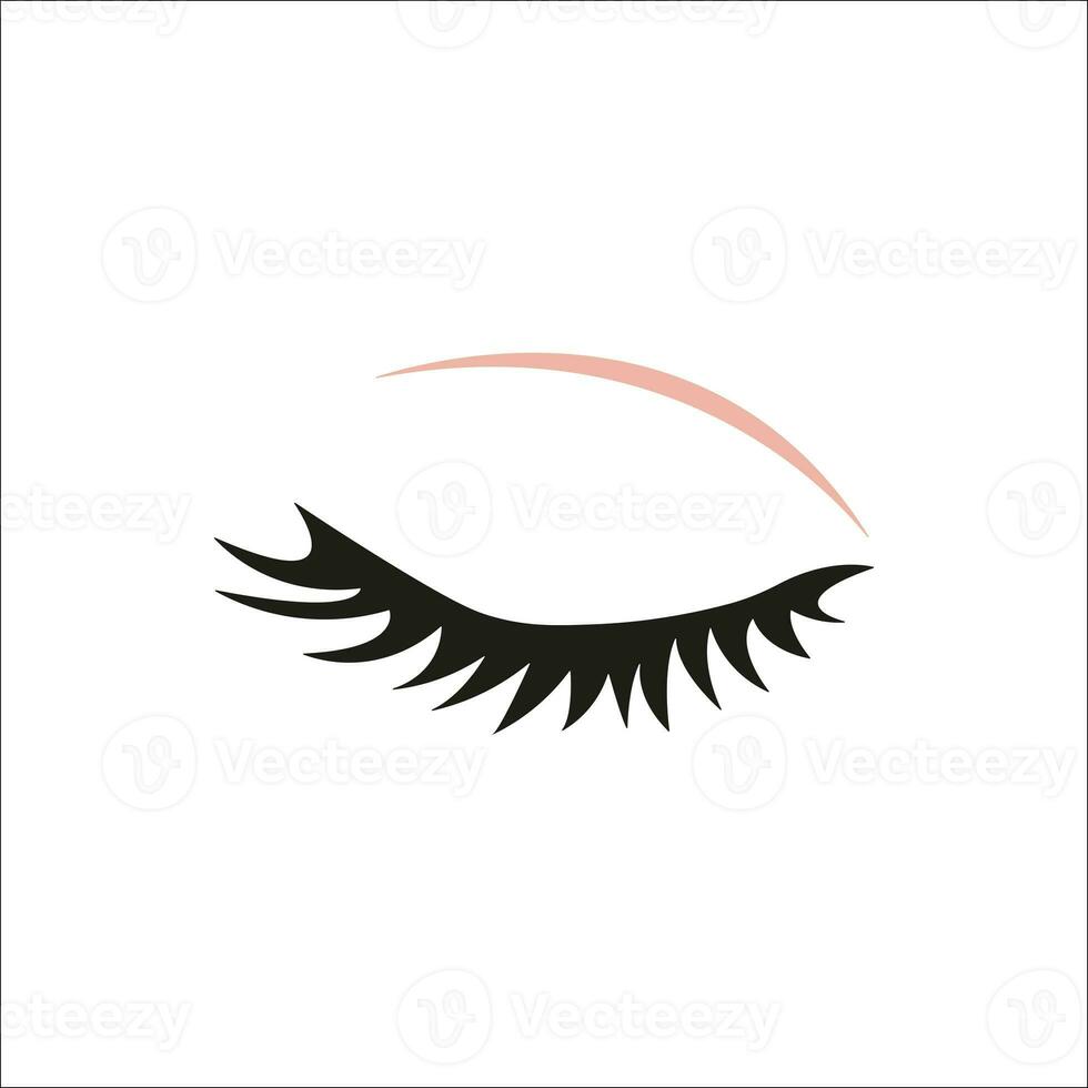 Symbol of feminism Closed Eyes. Women's Rights Day. International Women's Day. White background photo