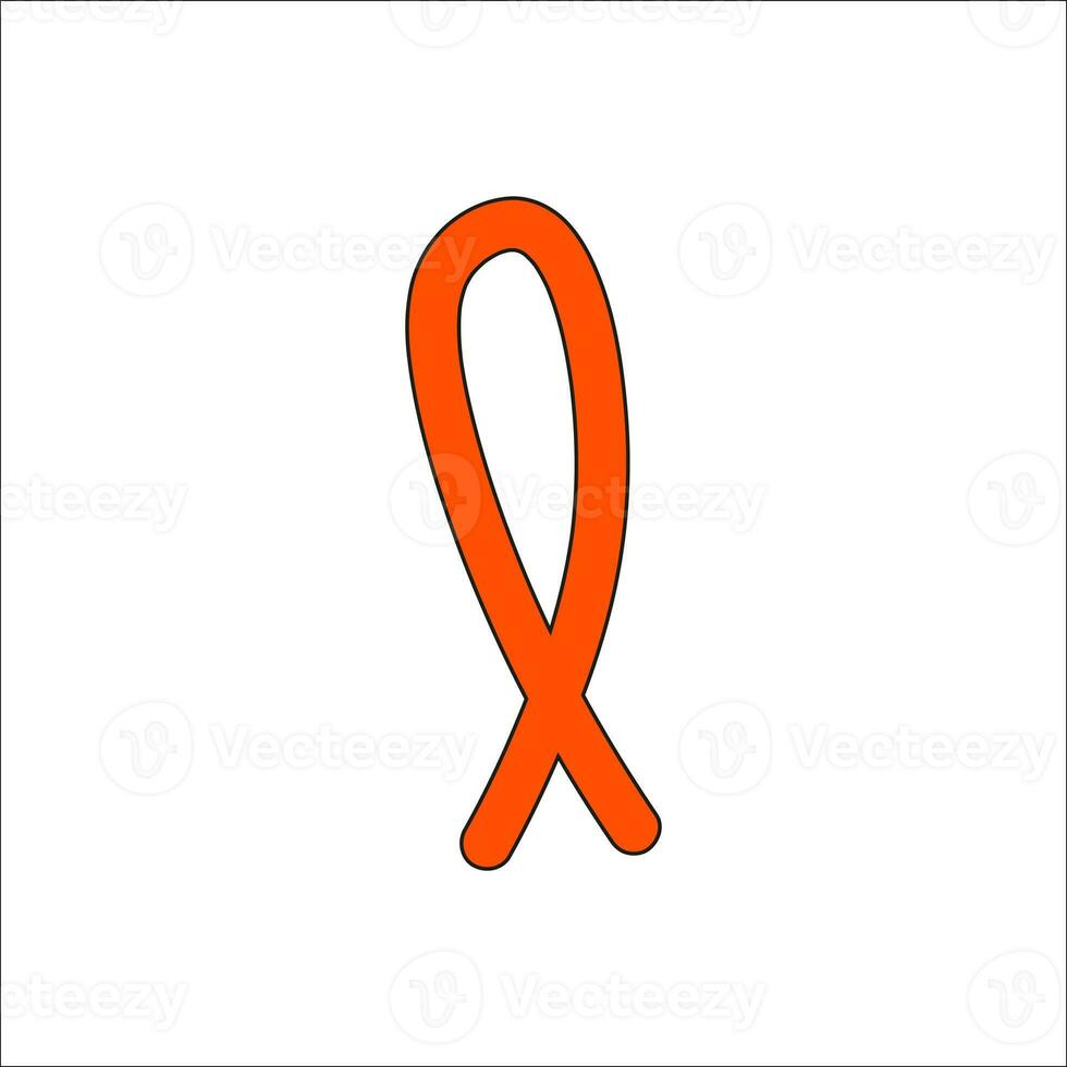 Symbol of feminism Ribbon. Women's Rights Day. International Women's Day. White background photo