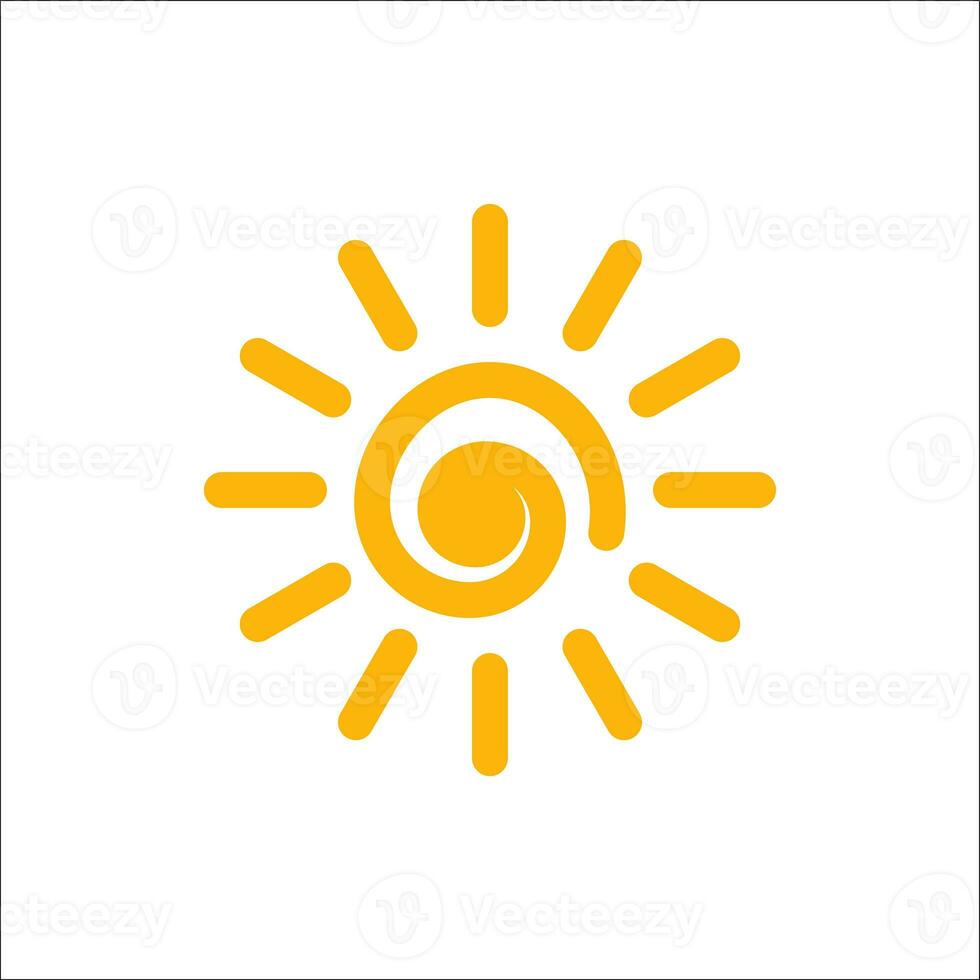 Symbol of feminism Yellow sun. Women's Rights Day. International Women's Day. White background photo