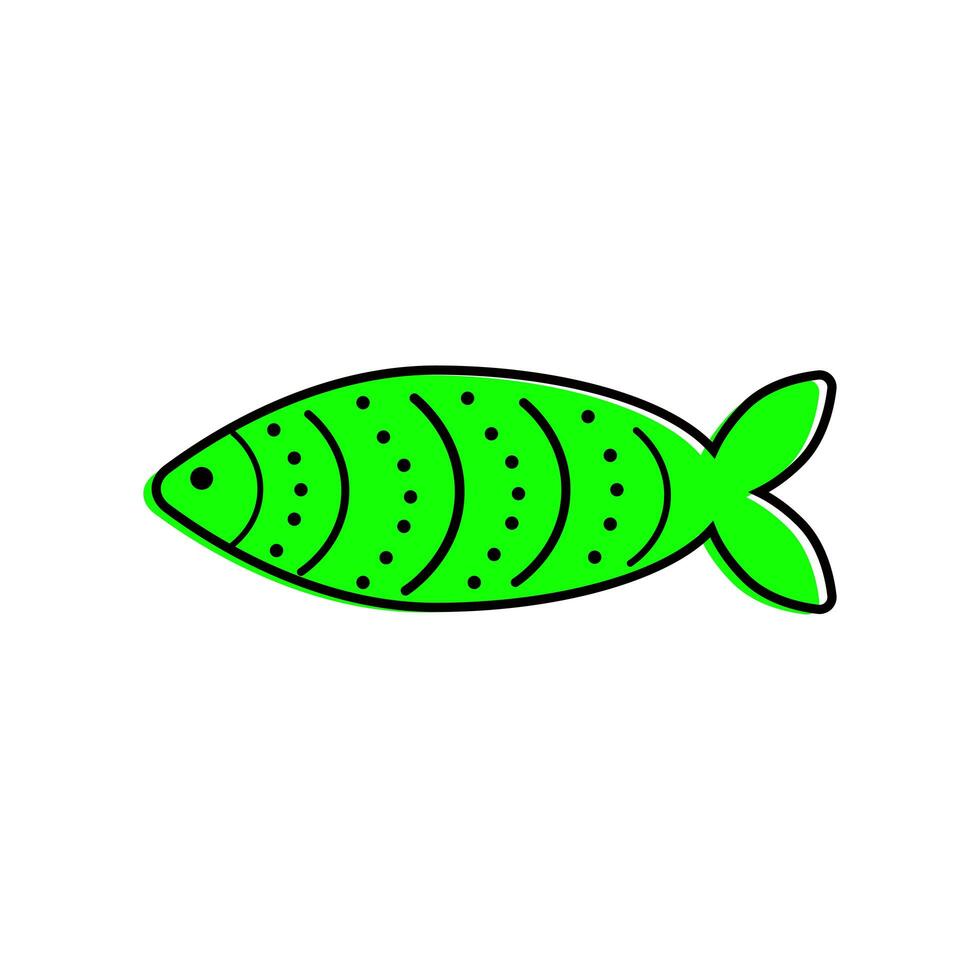 French April Fool's Day. Poisson d'avril. One color fish for your design. White background. photo