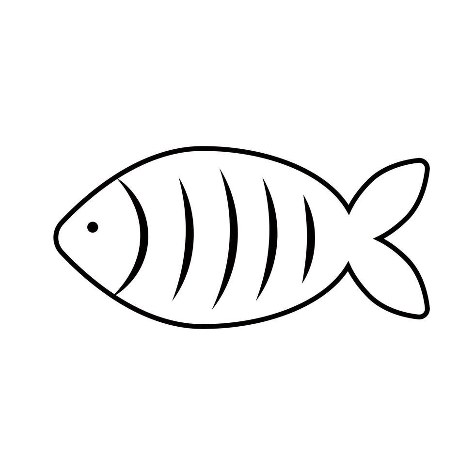 French April Fool's Day. Poisson d'avril. Black white fish for your design. photo