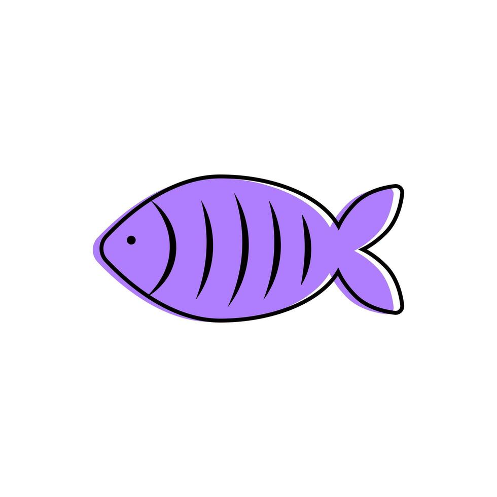 French April Fool's Day. Poisson d'avril. One color fish for your design. White background. photo