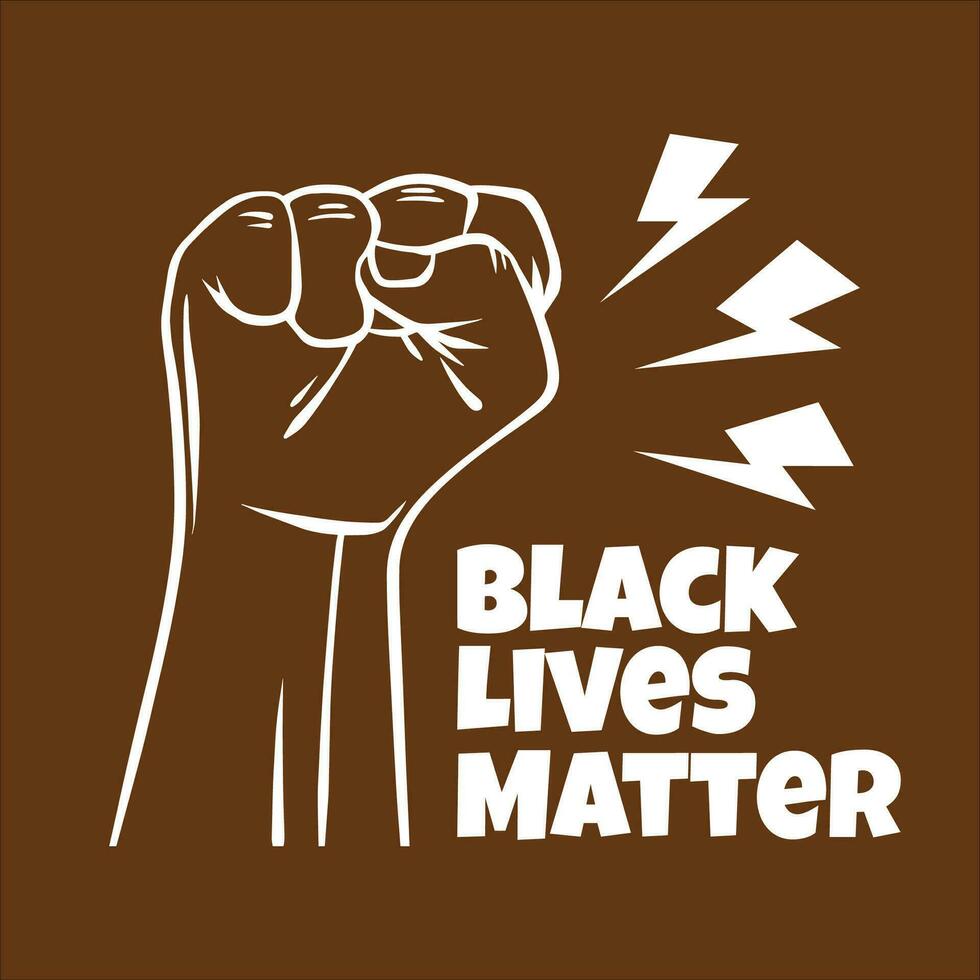hand drawn line sketch illustration for Black Lives Matter theme. design vector. vector