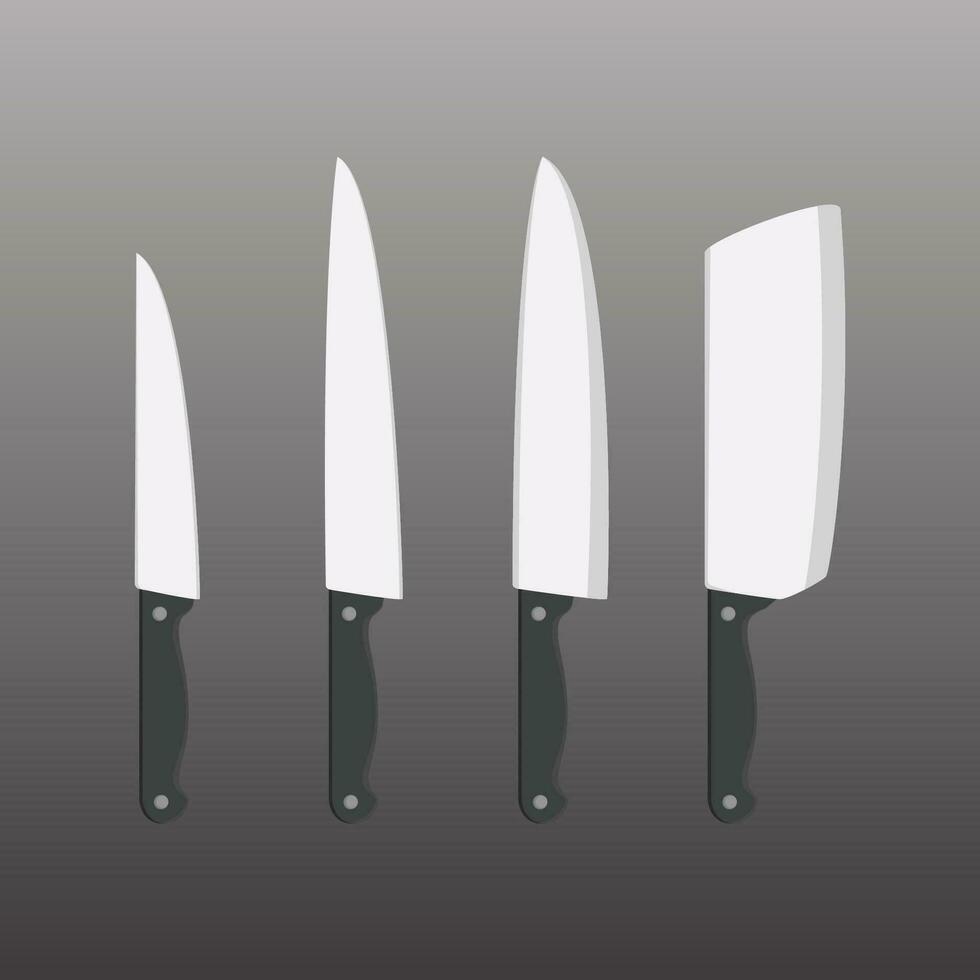 cuchillos, conjunto de cuchillo prima vector ilustración
