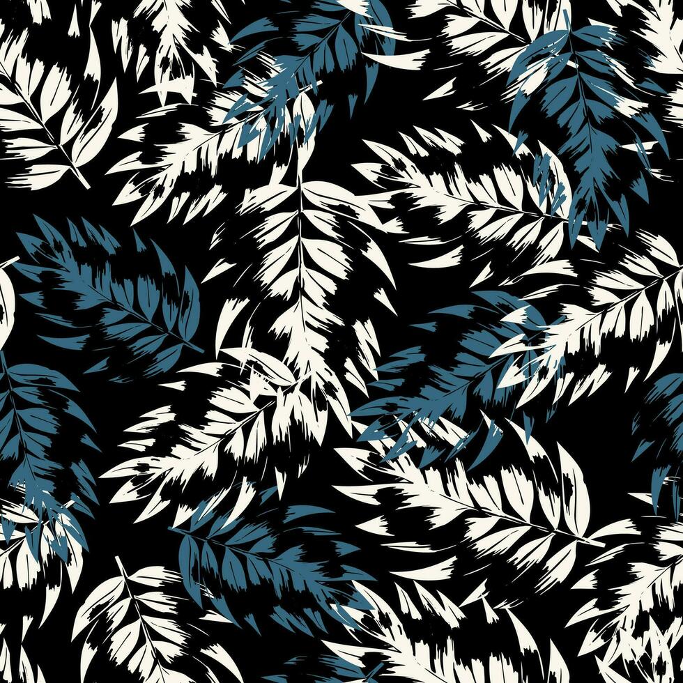 Prints of tropical palm leaves. Seamless exotic pattern. Print for summer clothes, shorts, T-shirts, shirts. vector