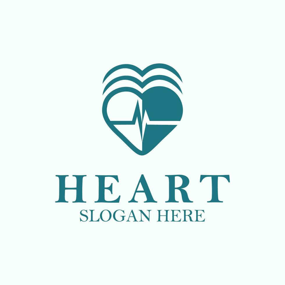 graphic heart logo vector