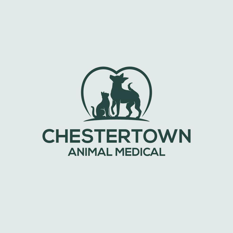 Logo veterinary template vector