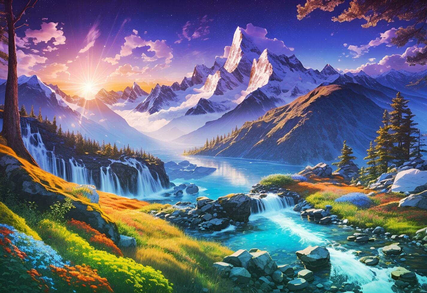 A design that capture the essence of different natural elements. Beauty of nature photo