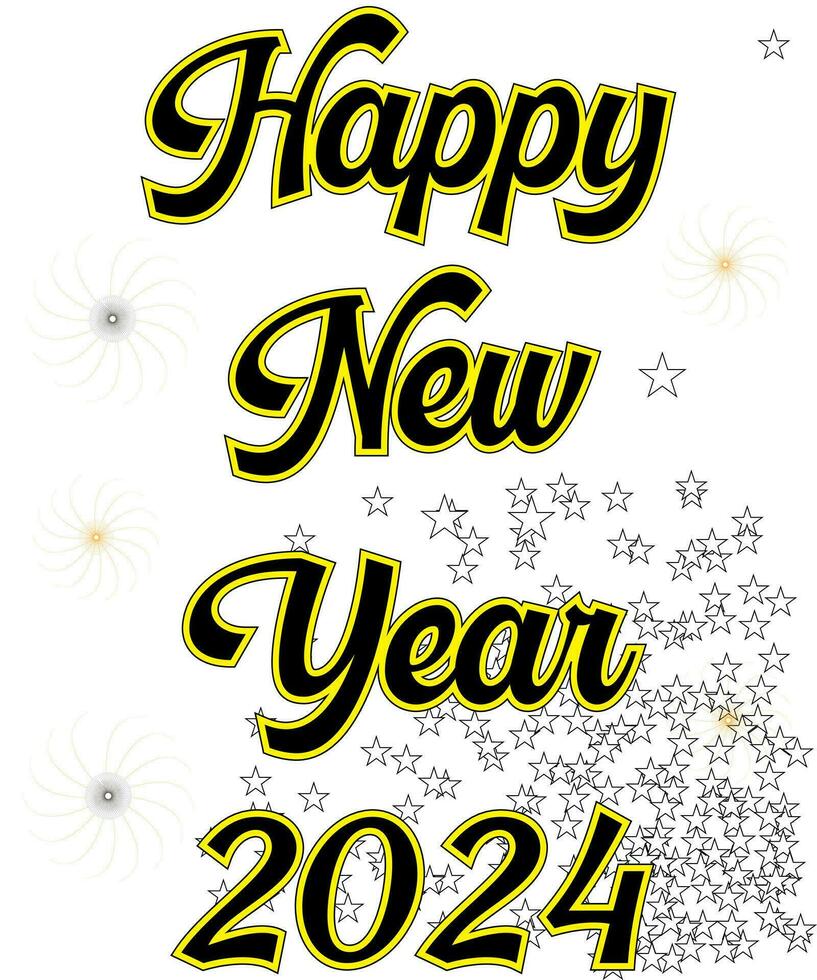 2023 Happy New Year Background Design. Pro Vector Adobe Illustrator Artwork