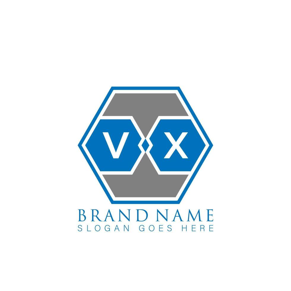 VX creative minimalist letter logo. VX Unique modern flat abstract vector letter logo design.