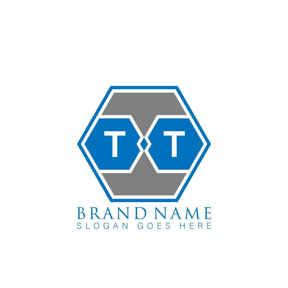 TT creative minimalist letter logo. TT Unique modern flat abstract vector letter logo design.