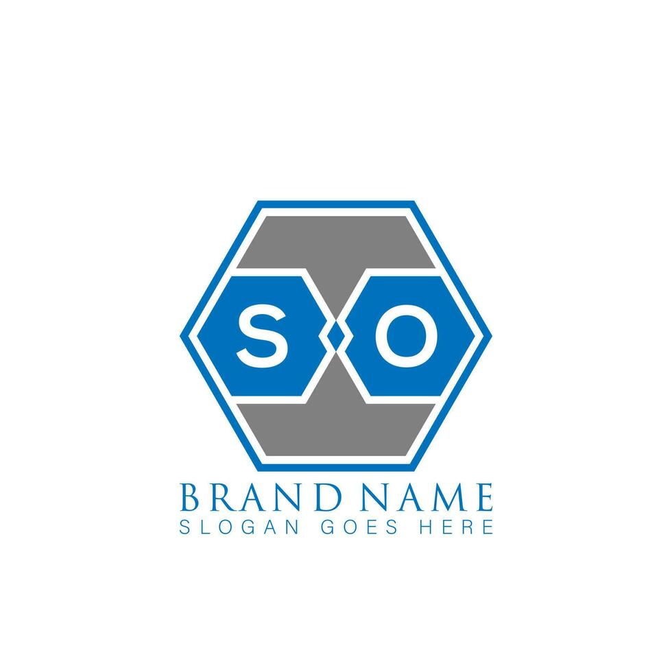 SO creative minimalist letter logo. SO Unique modern flat abstract vector letter logo design.