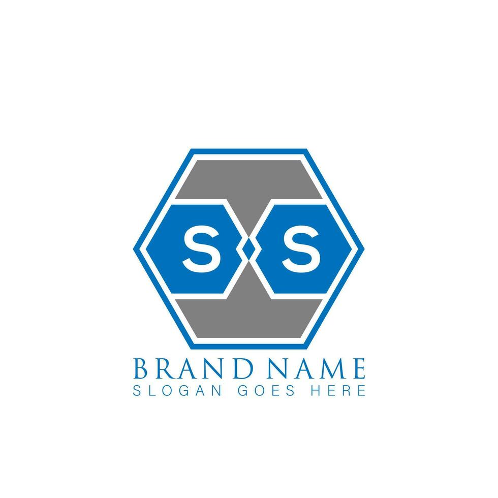 SS creative minimalist letter logo. SS Unique modern flat abstract vector letter logo design.