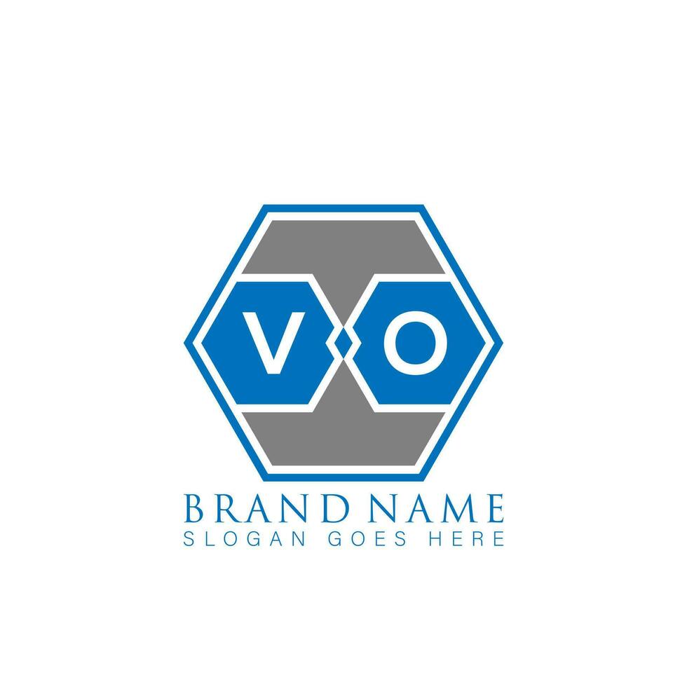 VO creative minimalist letter logo. VO Unique modern flat abstract vector letter logo design.