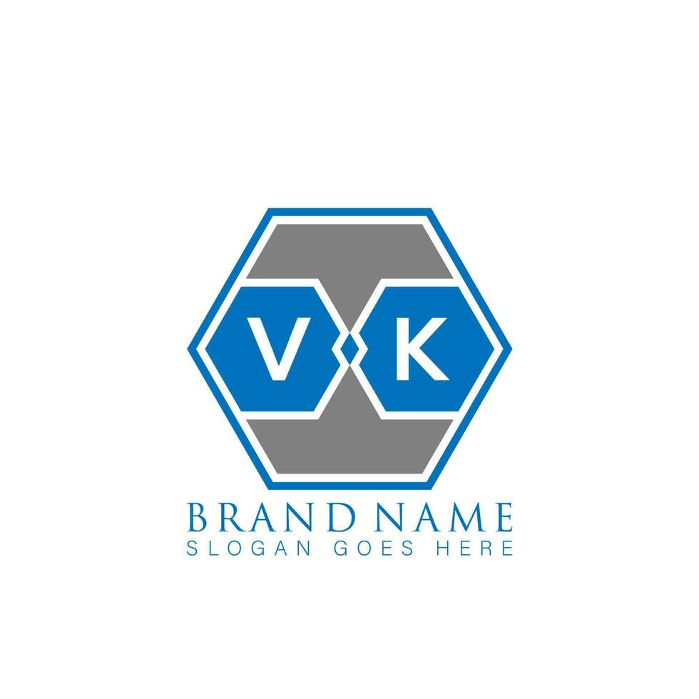 vk creativo minimalista letra logo. vk único moderno plano resumen vector letra logo diseño.