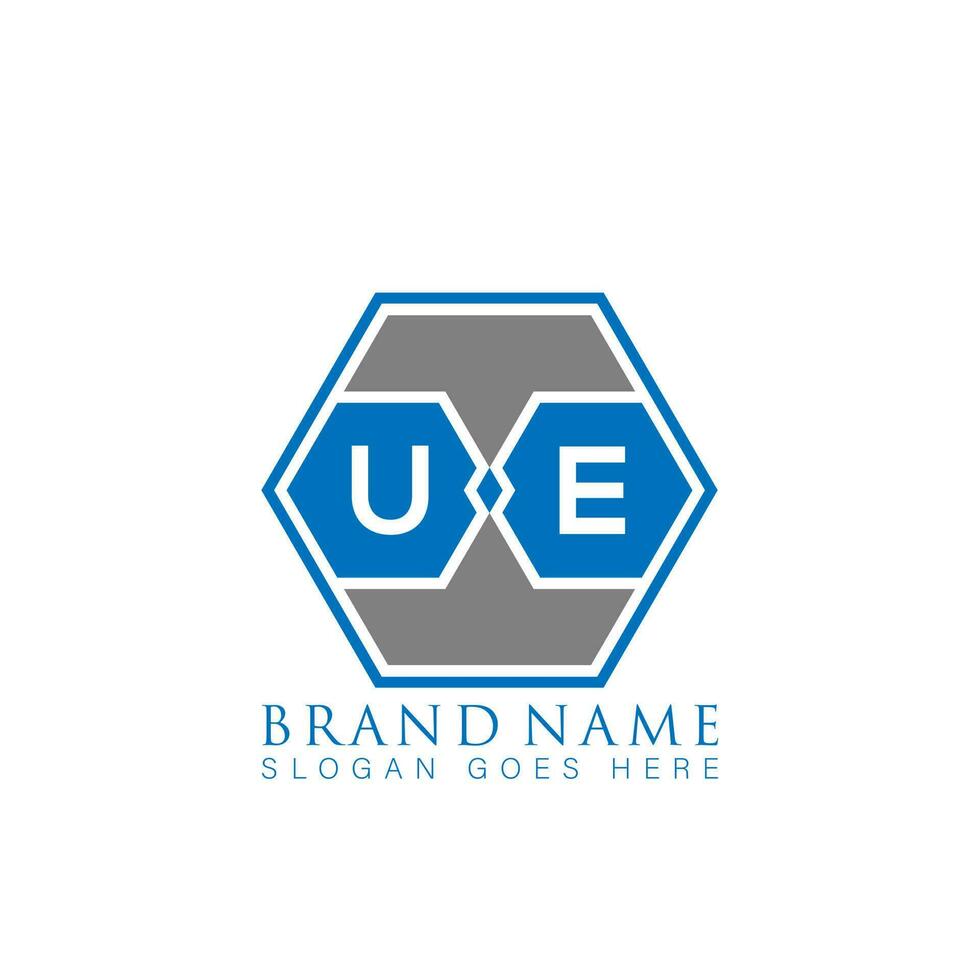 ue creativo minimalista letra logo. ue único moderno plano resumen vector letra logo diseño.