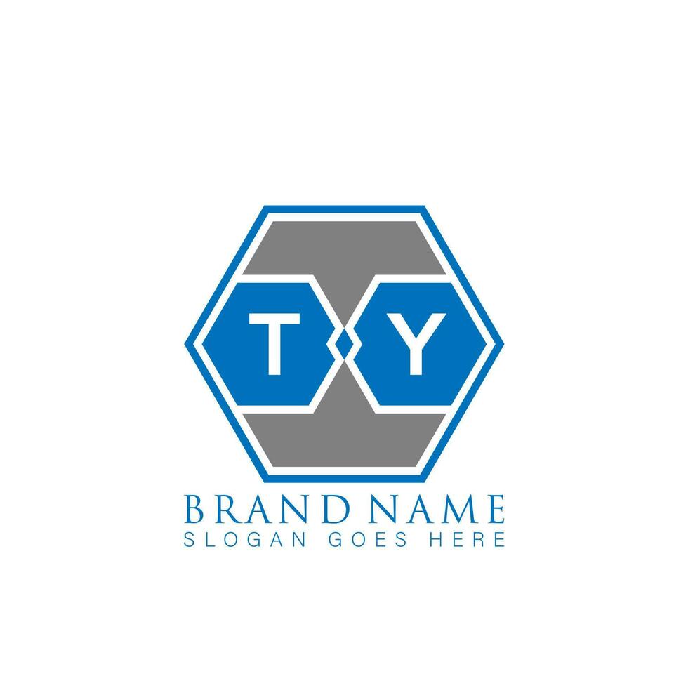TY creative minimalist letter logo. TY Unique modern flat abstract vector letter logo design.