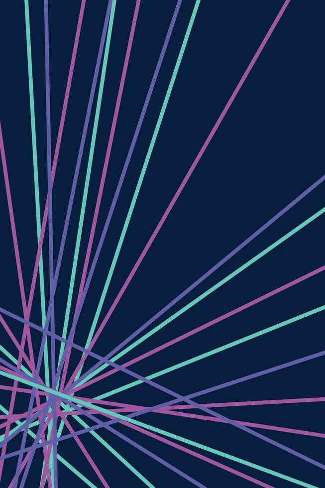 Neon lines on a dark background. Vector illustration