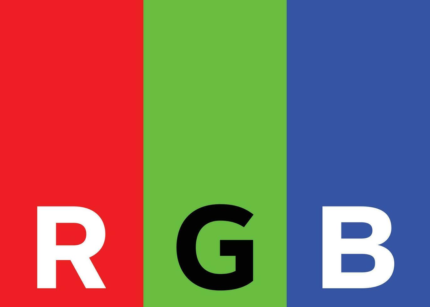 RGB Color for beginners Red, Green, Blue Learn RGB color concept vector