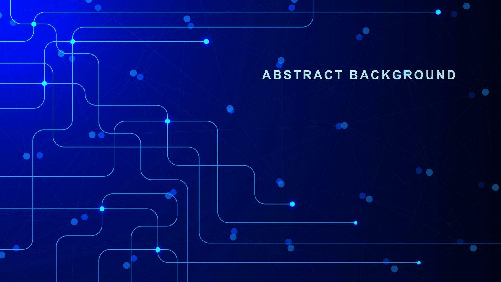 Abstract futuristic technology with dots and lines connect. Big data visualization, network connection, social networking and global communication technology background. Vector illustration.