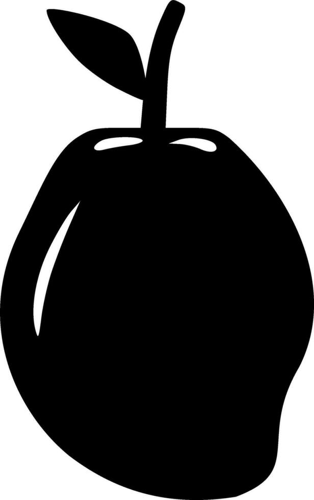 Mango black silhouette vector illustration