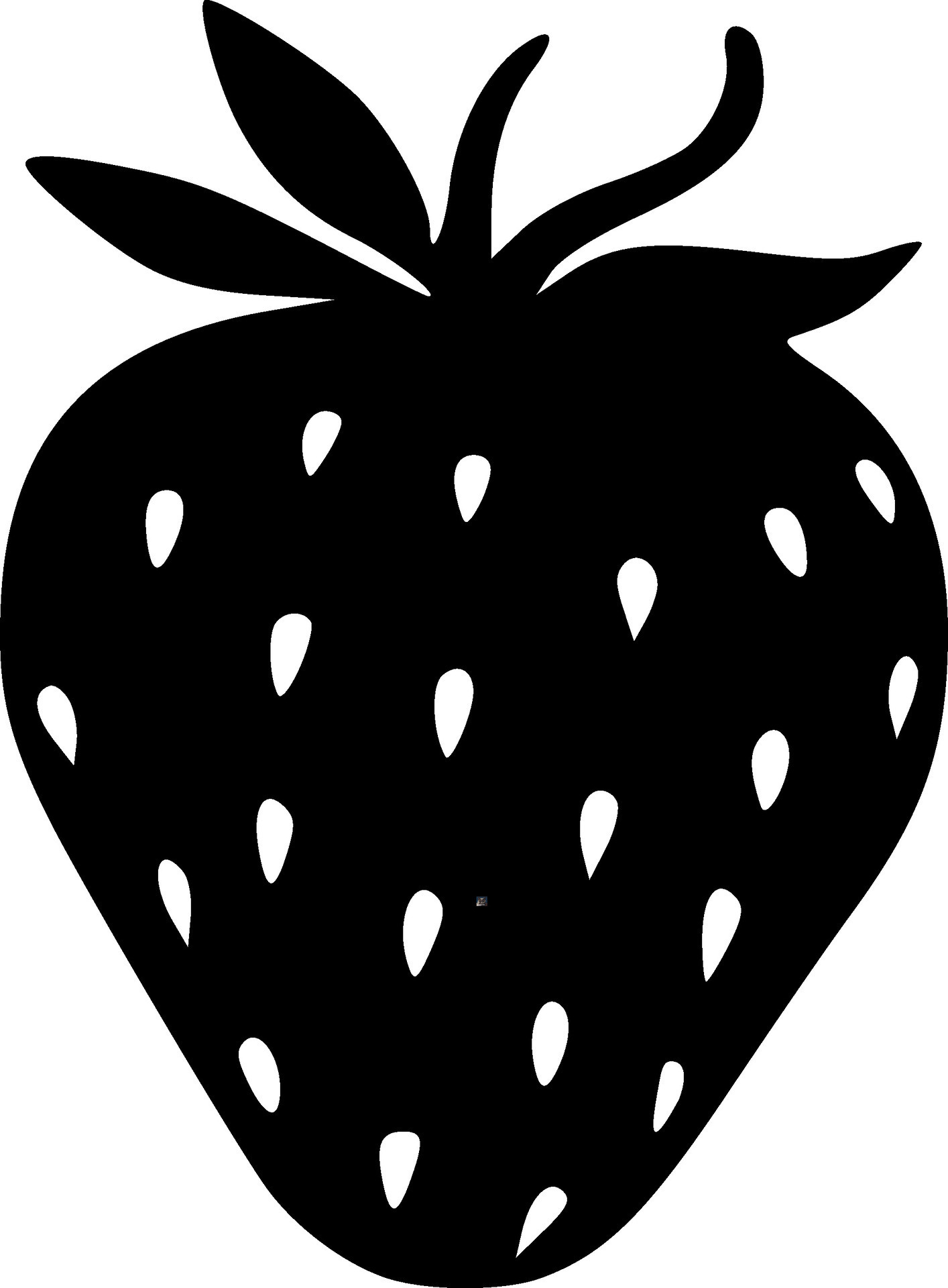 Strawberry black silhouette vector illustration 25902028 Vector Art at