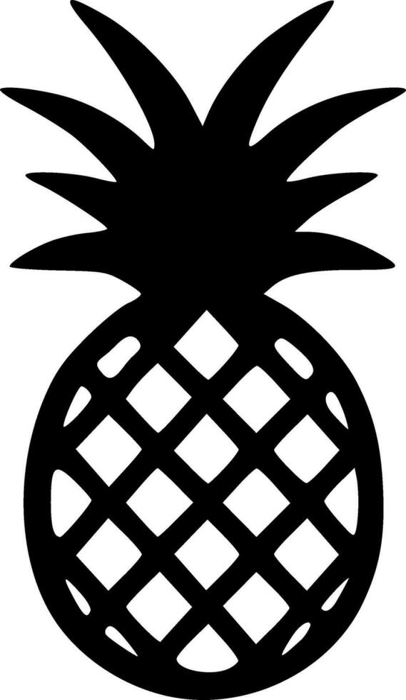 Pineapple black silhouette vector illustration