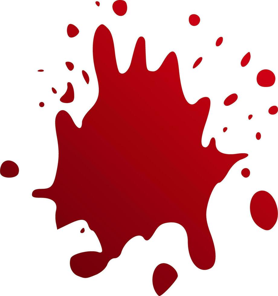 Red blood splatter stain vector illustration