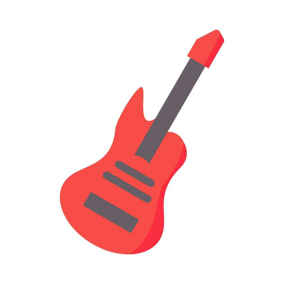 Guitar vector icon, musical symbol. Simple, flat design for web or mobile app